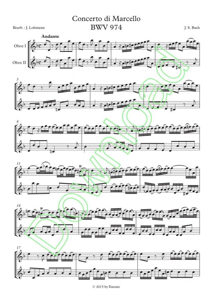 Bild 1 von Concerto di Marcello, BWV 974 - J.S. Bach