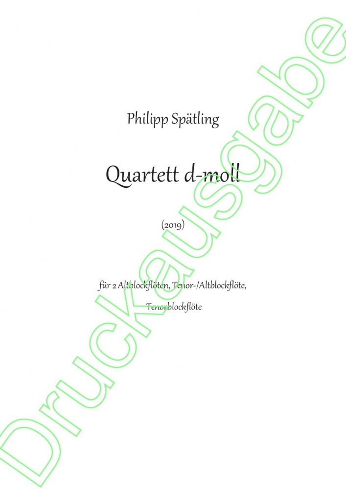 Bild 1 von Quartett d-moll