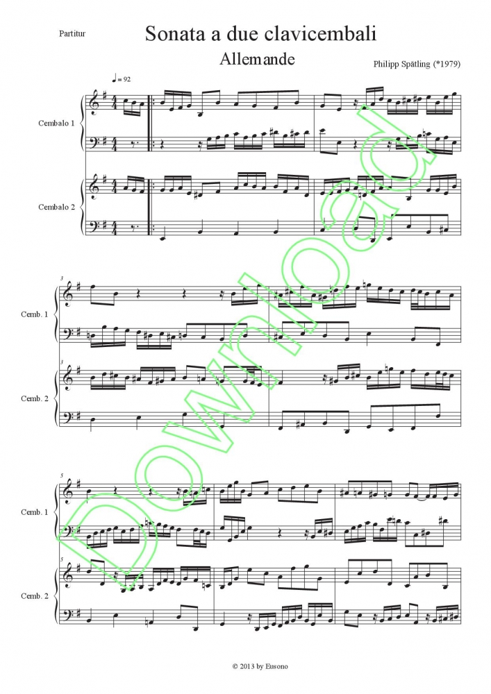Bild 1 von Sonata a due clavicembali - Ph. Spätling