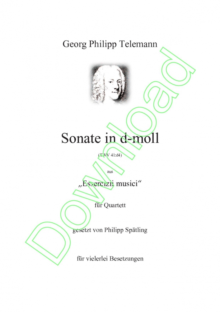 Bild 1 von Sonata in d minor (TWV41:d4) - G.Ph.Telemann
