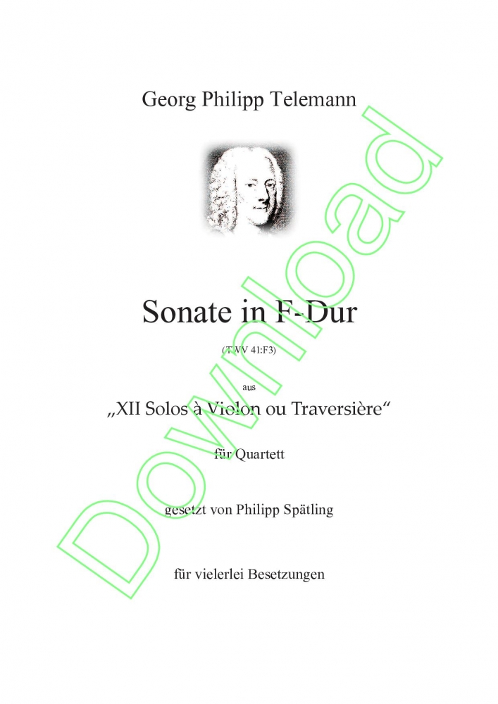 Bild 1 von Sonata in F Major (TWV 41:F3) - G.Ph.Telemann