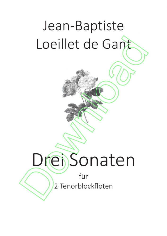 Bild 1 von Drei Sonaten - J.-B. Loeillet de Gant