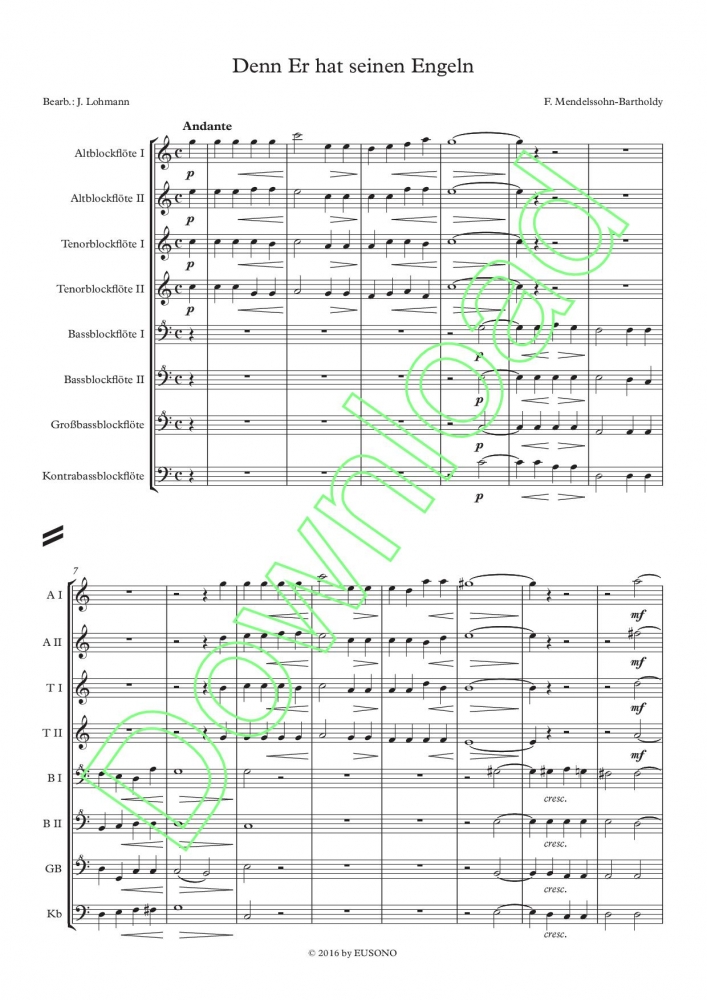 Bild 1 von For He shall give His angels - F. Mendelssohn-Bartholdy