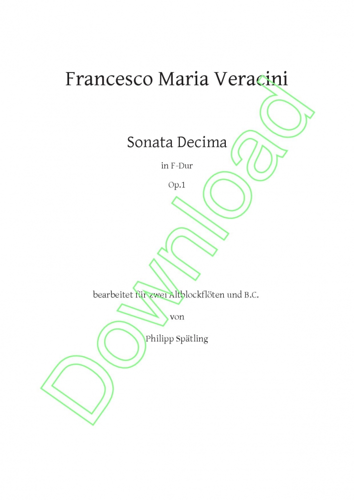 Bild 1 von Trio Sonata in F major (op.1) - F.Ma.Veracini